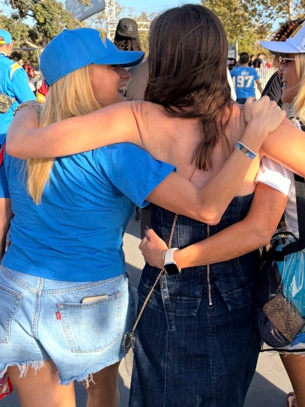 Official Los Angeles Chargers Girls or Women Cropped Tee | Blue and Yellow - Picture 14 of 14